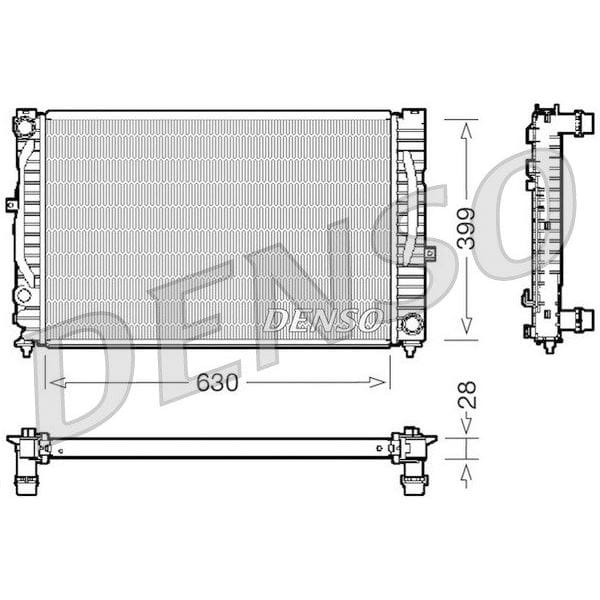 DENSO DRM02032 Radyatör Mekanik A4-A6-Passat 2.4-2.5TDI-2.8 95-00 