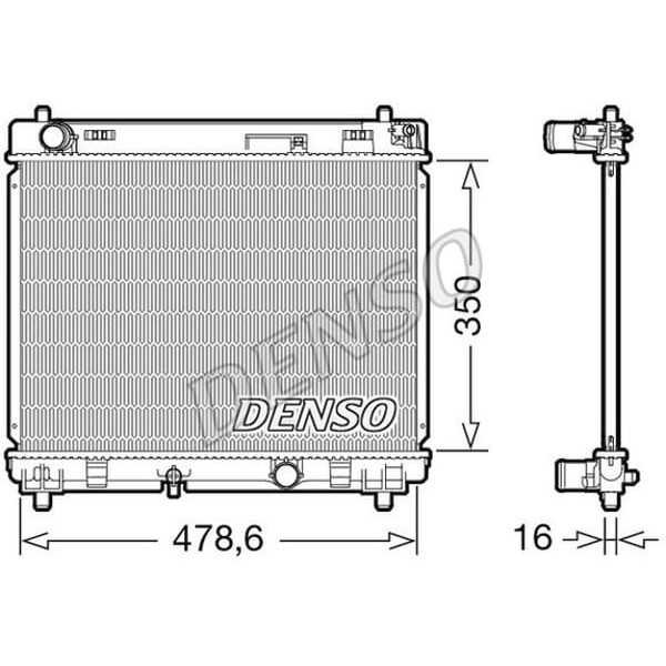 DENSO DRM50104 Su Radyatörü-(Man.)-(Toyota: Yaris 06-13 1.4 D4D ) Drm50004 