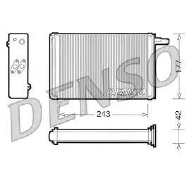 DENSO DRR09030 Kalorifer Radyatörü Fiat Ducato 1.8 82 88 2.0 86 90 1.9Td 89 90 