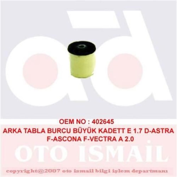 DOĞRU KAUÇUK 636 Dingil Takozu Arka Astra F Vectra A Ascona C Kadett E 