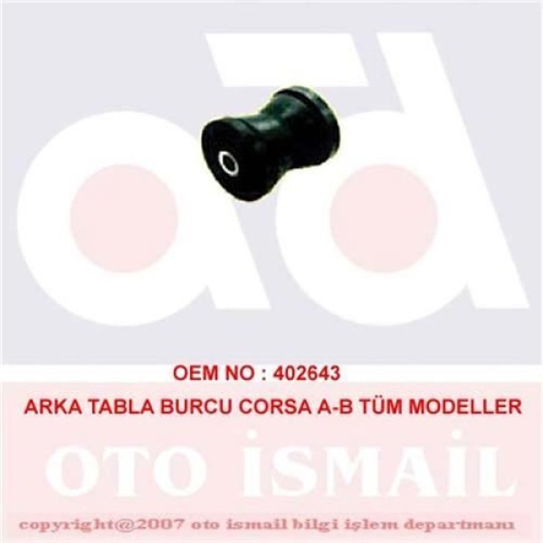 DOĞRU KAUÇUK 672 Salıncak Burcu Arka Corsa A B Combo B Tigra A