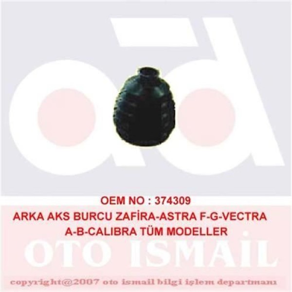 DOĞRU KAUÇUK 751 Aks Körüğü Arka Astra G F Vectra B A-Zafira 