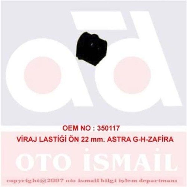 DOĞRU KAUÇUK 831 Viraj Demir Lastiği Ön Astra G H Zafira A 22Mm