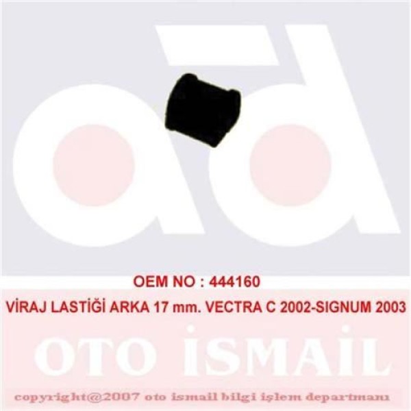 DOĞRU KAUÇUK 832 Viraj Demir Lastiği Arka Croma / Vectra C Sıgnum 17Mm