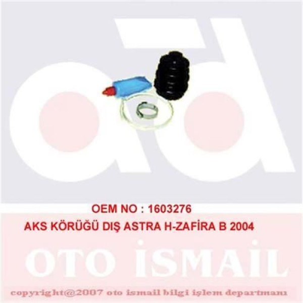 DOĞRU KAUÇUK 845 Aks Körüğü Dıs Astra H Zafira B 1.4 1.6 1.2 