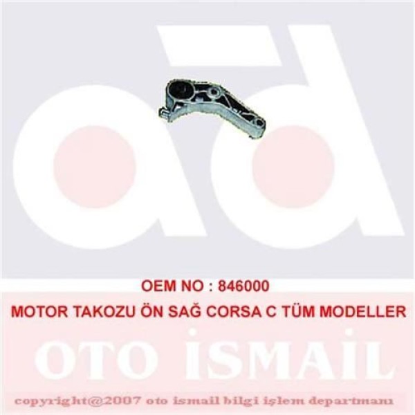 DOĞRU KAUÇUK 865 Motor Takozu Arka Corsa C Merıva Dikey 