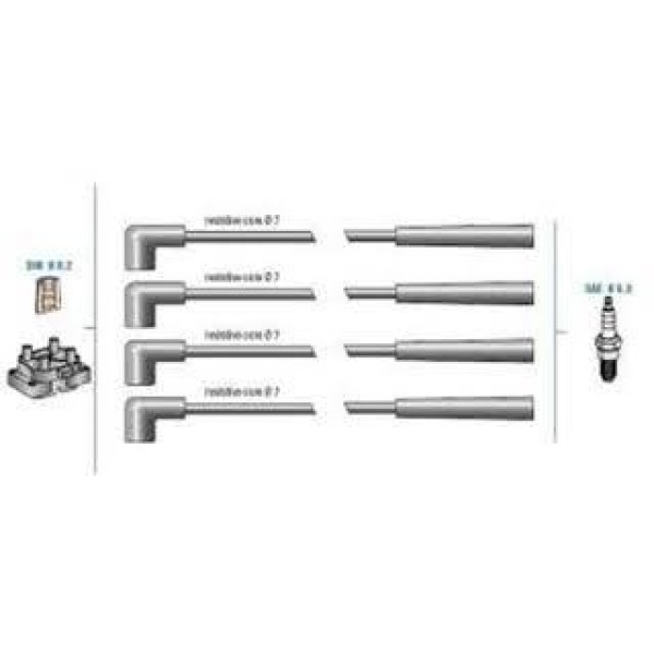 DODUCO 7673 Buji Kablosu Samara Vega 1.5İ 8V