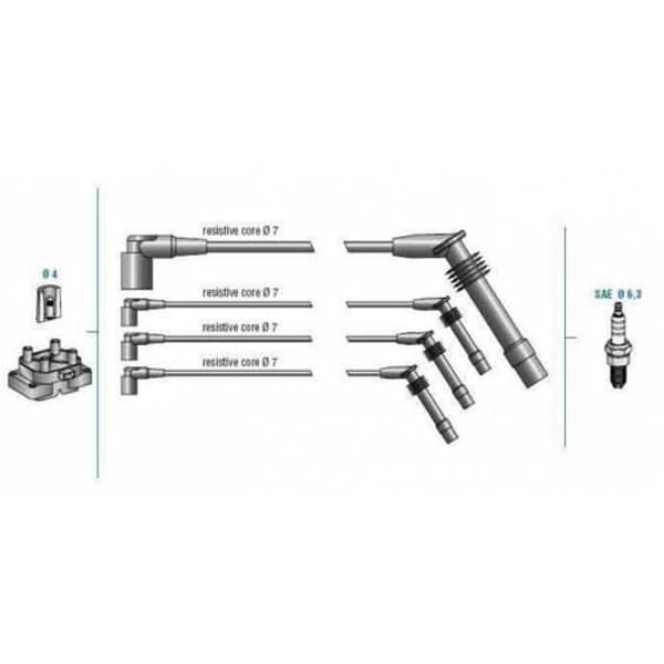 DODUCO 7682 Buji Kablosu CLIO II Symbol Kangoo / Logan Solenza 1.4 8V K7J