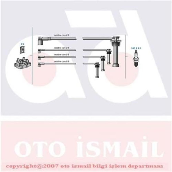 DODUCO 7688 Buji Kablosu Focus 99- 1.6 16V Zetec S 