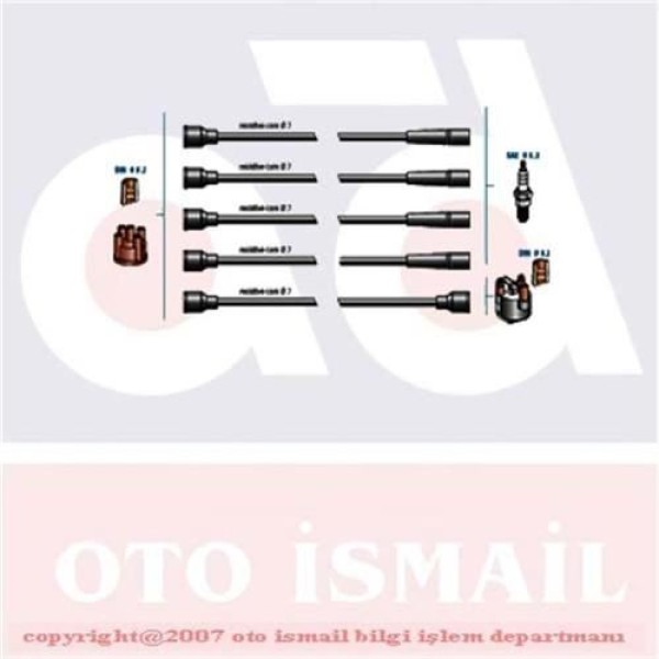 DODUCO 7724 Buji Kablosu R19 Europa CLIO Karbüratörlü