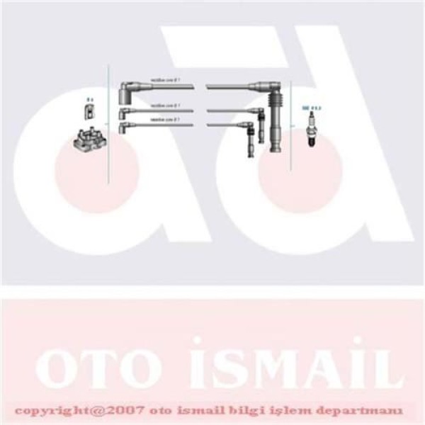 DODUCO 7812A Buji Kablosu Vectra B 93- Vectra B 96- 2.5İ Set 1-3-5 Silindir