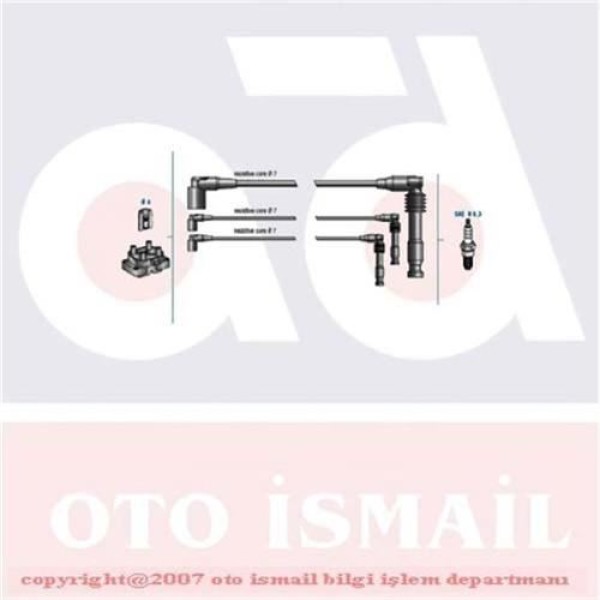 DODUCO 7813A Buji Kablosu Omega B 94-01 2.5İ V6 Set 1-3-5 Silindir
