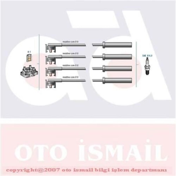 DODUCO 7858 Buji Kablosu Fiesta Escort 1.4 1.6 Cvh Set 