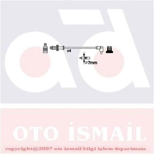 DODUCO 7860 Buji Kablosu 106 306 Partner / Saxo Xsara Berlingo 1.4Ie 