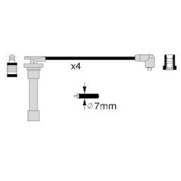 DODUCO 7876 Buji Kablosu Civic / 200 400 1.6 Vtec 