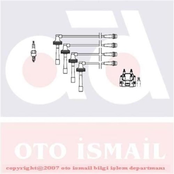 DODUCO 7914 Buji Kablo Seti Laguna 2.0 Ie 16V Rxe N7Q 94-Safr 2.0 Ie 16V Rte-Rxt N7Q 96-Volvo S40 1.