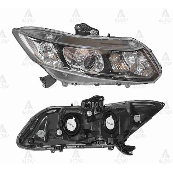 DEPO 117-1110R-LEMN2 Ön Far Sağ- Siyah - Honda Civic 11- 