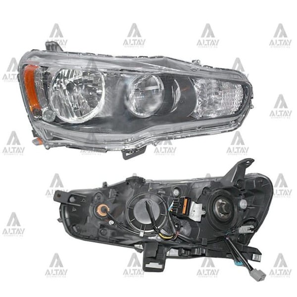 DEPO 214-1190R-LDEM2 Ön Far Sağ- Siyah - Mitsubishi Lancer 08-09 