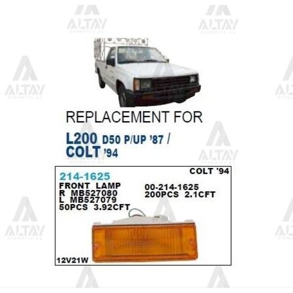 DEPO 2141625RAE Tampon Sinyal Lambası Sağ-(Mitsubishi: L200 87-98)