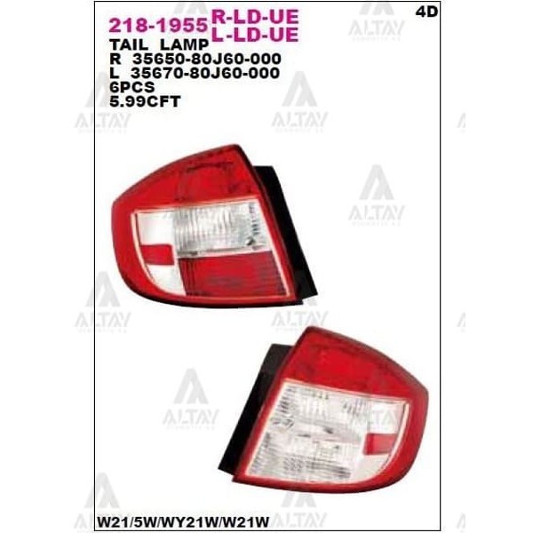 DEPO 218-1955R-LD-UE Stop Lambası Sağ Suzuki Sx4 08- 