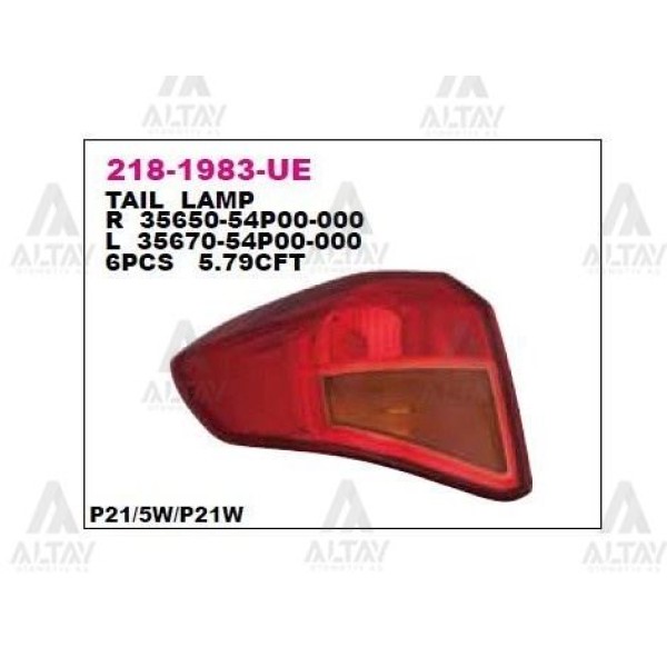 DEPO 2181983RUE Stop Lambası Sağ Suzuki Vitara 15- 