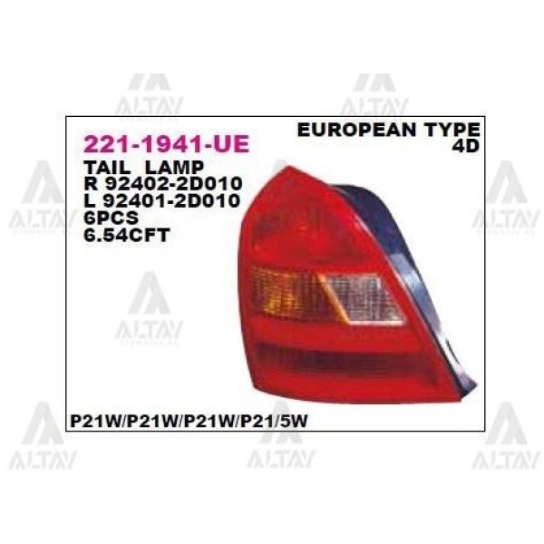 DEPO 2211941LUE Stop Lambası Sol Elentra 02-03