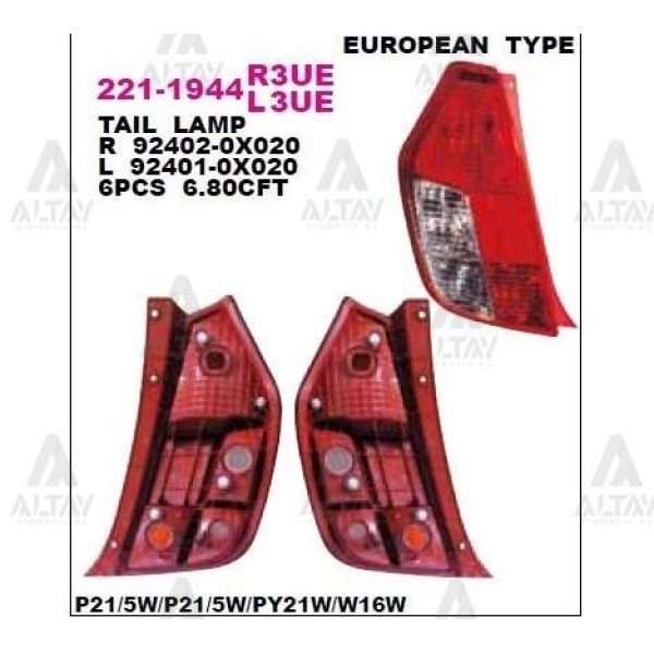DEPO 2211944L3UE Stop Lambası Sol İ10 08-