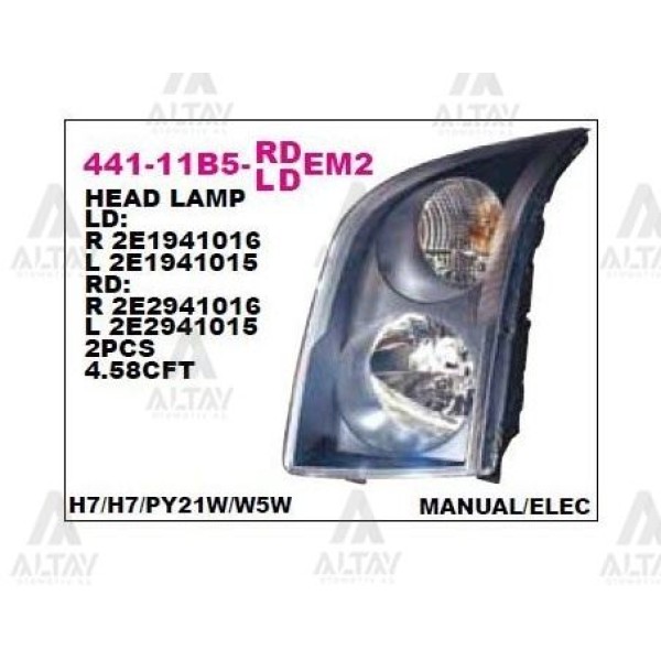 DEPO 44111B5RLDEM2 Far Sağ - Sinyal Crafter 06- Elektrikli H7-H7 