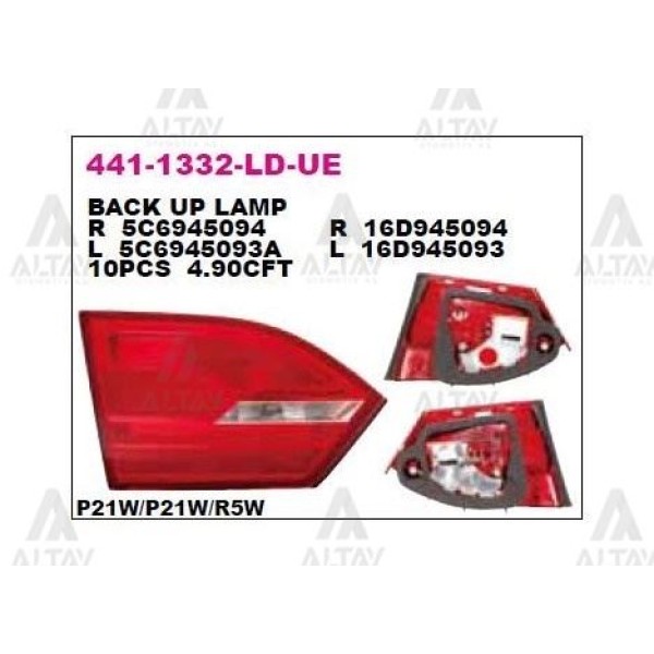 DEPO 4411332LLDUE Stop Lambası Iç Sol Jetta 11-14