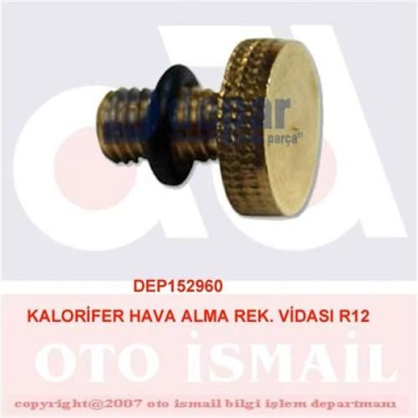 DEPAR 2960 Kalorifer Hava Alma Rek. Vidası R12