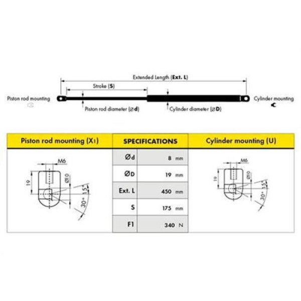 DESPA D00022 Bagaj Amortisörü Samara Hb D0040