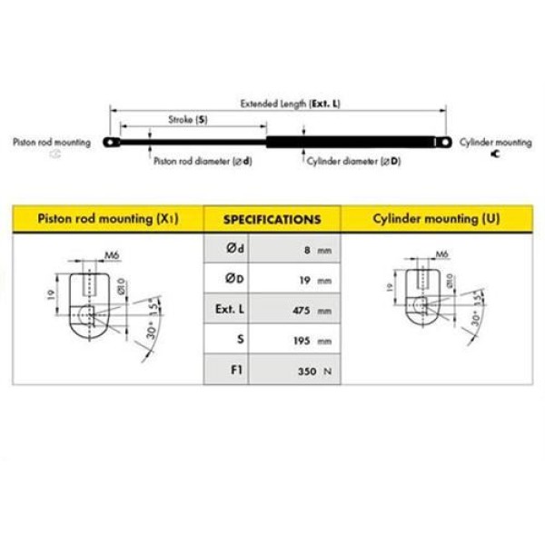 DESPA D00029.7 Bagaj Amortisörü Corsa C 00- 