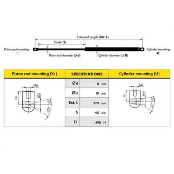 DESPA D00034.1 Bagaj Amortisörü Bora 99- D0060