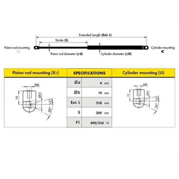 DESPA D00039 Bagaj Amortisörü 406 Sw 96- D0075