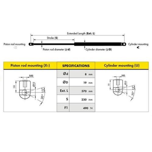 DESPA D00160.3 Bagaj Amortisörü Carisma Hb 95-06