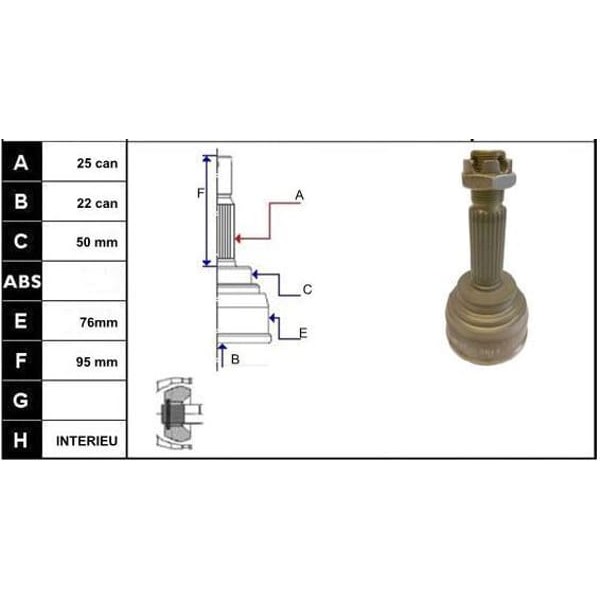 ECOFIX KRL1026ECF Aks Kafası Set Accent 95-00 