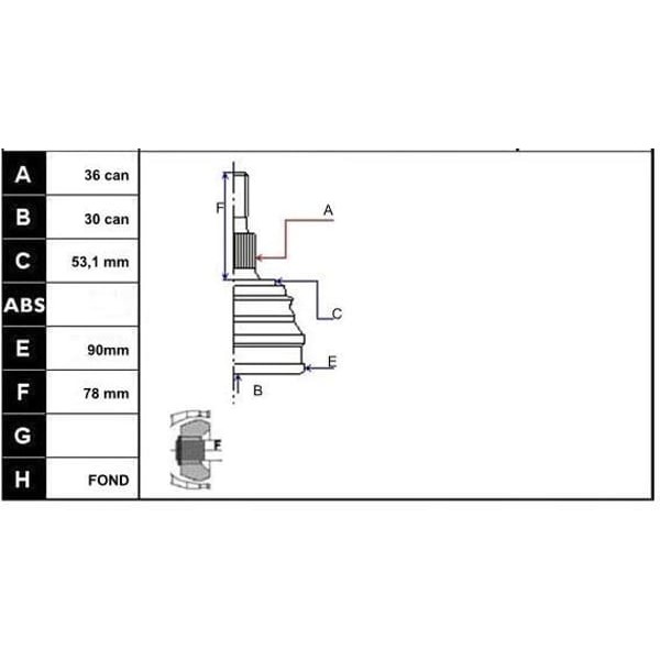 ECOFIX KRL1189ECF Aks Kafası Golf IV 1.9 TDI 00-05 Dıs 
