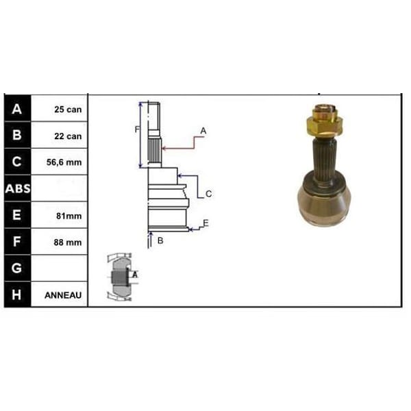 ECOFIX KRL1192ECF Aks Kafası EscortFiesta III-Iv 1,2-1,3-1,4 92-
