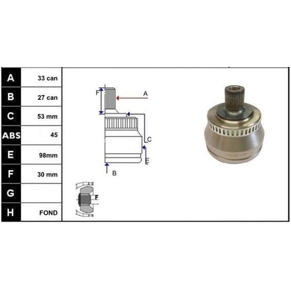 ECOFIX KRL1381ECF Aks Kafası Audi A4-A6Super Bpassat 00-05 1,9TDI Dıs