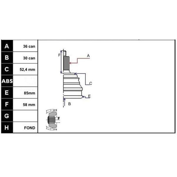 ECOFIX KRL1413ECF Aks Kafası Polo V 1.2 1.4 16V 01- Dıs