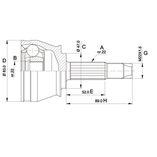 ECOFIX KRL1416ECF Aks Kafası Set Palio Siena 02-1.2 16V 1.6İ 16V Albea 1.4 16V
