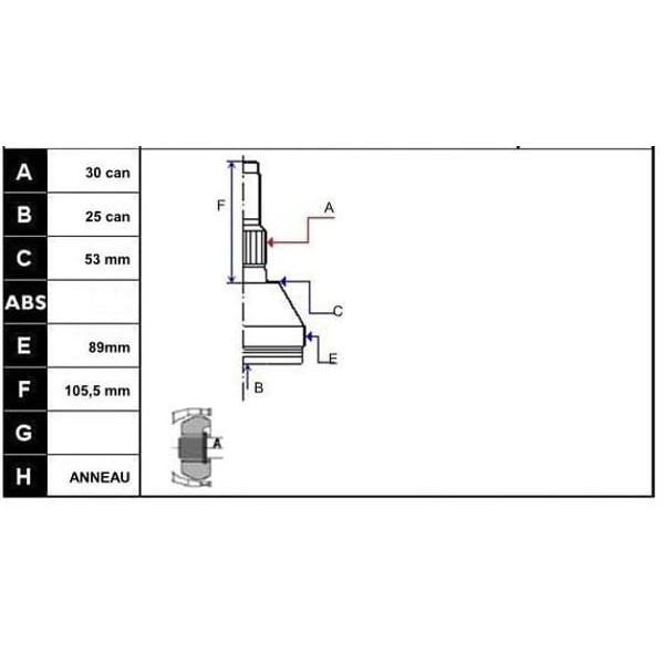 ECOFIX KRL1420ECF Aks Kafası Vectra C 02- 1,6-1,8-2,2-16V-2,0Dtı Dıs (C Z16Xe)