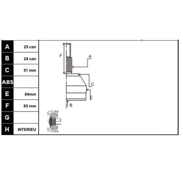 ECOFIX KRL1449ECF Aks Kafası Set Grande Punto Evo Fiorino 1.3 Mjt 1.9 Jtd 05- 