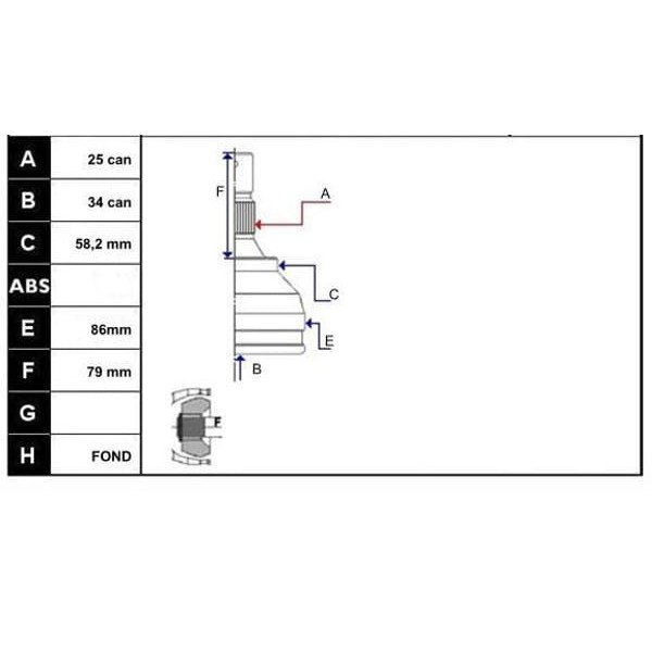 ECOFIX KRL1455ECF Aks Kafası P307C4 01- 1,4-1,6HDI Dıåz
