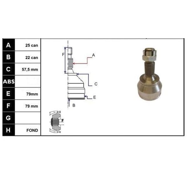 ECOFIX KRL1456ECF Aks Kafası P207P307C4 00- 1,4-1,6-16V Dıåz