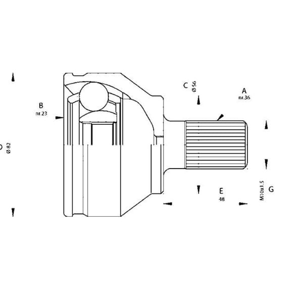 ECOFIX KRL1563ECF Aks Kafası Focus II III 1.6 TDCI 1.8 TDCI 1.4 1.6 (15-1510)