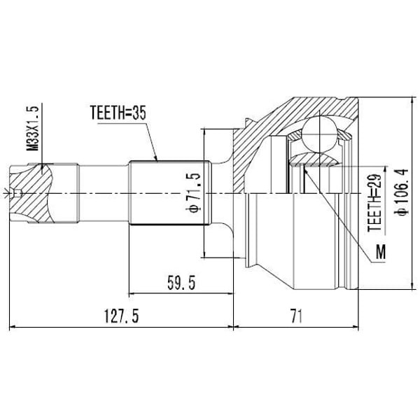 ECOFIX KRL8484ECF Aks Kafası Ducatoboxer 2,22,3 100-120 06- Dıs 