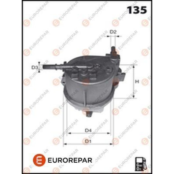 EUROREPAR (PSA) 1611658680 Erp Yakıt Filtresi (Mazot) Ford Fiesta V 1.4 TDCI Fusion