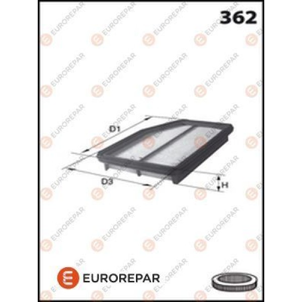 EUROREPAR 1613722480 E:Hava Filtresi Elt