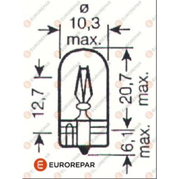 EUROREPAR 1616431580 Erp 12V-W5W Ampul